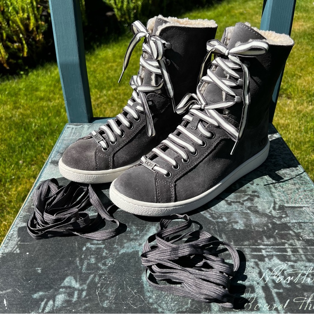 💯UGG STARLYN CHARCOAL SNEAKERS - WOMEN'S - Picture 13 of 15